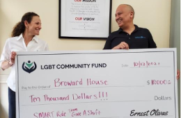 Our $10,000 donation to Broward House